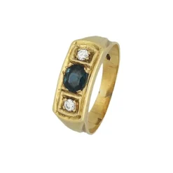 Brillant Saphir Ring Gold 750 - Gr. 54 - Privatbesitz