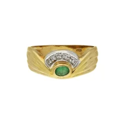 Brillant Smaragd Ring Gold/Wei&szlig;gold 750 - Gr. 55 - Privatbesitz