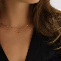 Collier "paper clip" Gold 585