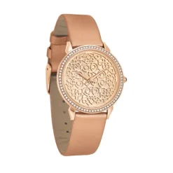 Damen Armbanduhr ros&eacute; Leder