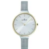 Damen Uhr "ALVA" Quarz Stahl tlw. gold