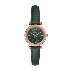 Damen Uhr "CARLIE" Quarz Leder gr&uuml;n