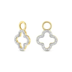 Diamant Anh&auml;nger f&uuml;r Creolen Gold 585 bicolor