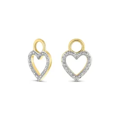 Diamant Anh&auml;nger f&uuml;r Creolen "Herz" Gold 585 bicolor