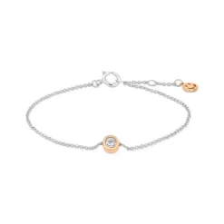 Diamant Armkette "smiley" WG/RG 585 "Soft Peach"
