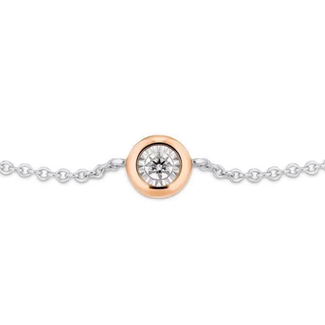 Diamant Armkette "smiley" WG/RG 585 "Soft Peach"
