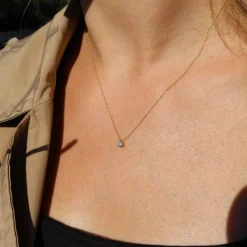 Diamant Collier Gold 585 Brillant 0,10ct.