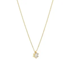 Diamant Collier "miracle star" Gold 585 bicolor Brillant 0,10 ct.