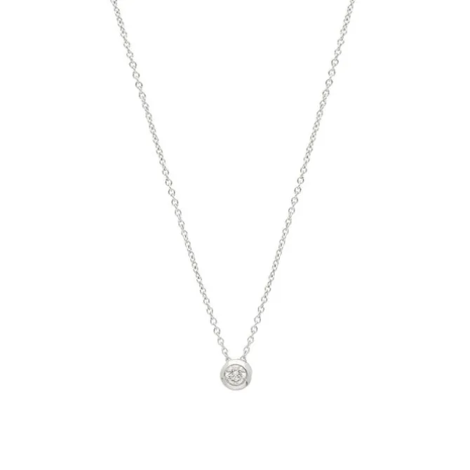 Diamant Collier Weißgold 585 Brillant 0,15 ct.