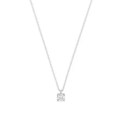 Diamant Collier Wei&szlig;gold 585 Brillant 0,10 ct.