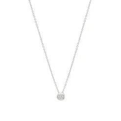Diamant Collier Weißgold 585 Brillant 0,15 ct.