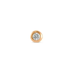 Diamant Einzelstecker Roségold 585 Brillant 0,05 ct.