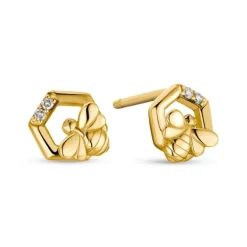 Diamant Ohrstecker "Biene" Gold 585