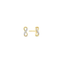 Diamant Ohrstecker "Infinity" Gold 585 bicolor