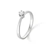 Diamant Ring Wei&szlig;gold 585 Brillant 0,10 ct.