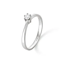 Diamant Ring Weißgold 585 Brillant 0,10 ct.