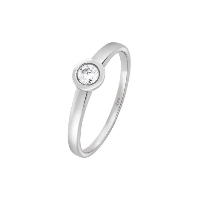 Diamant Ring Weißgold 585 Brillant 0,15 ct.