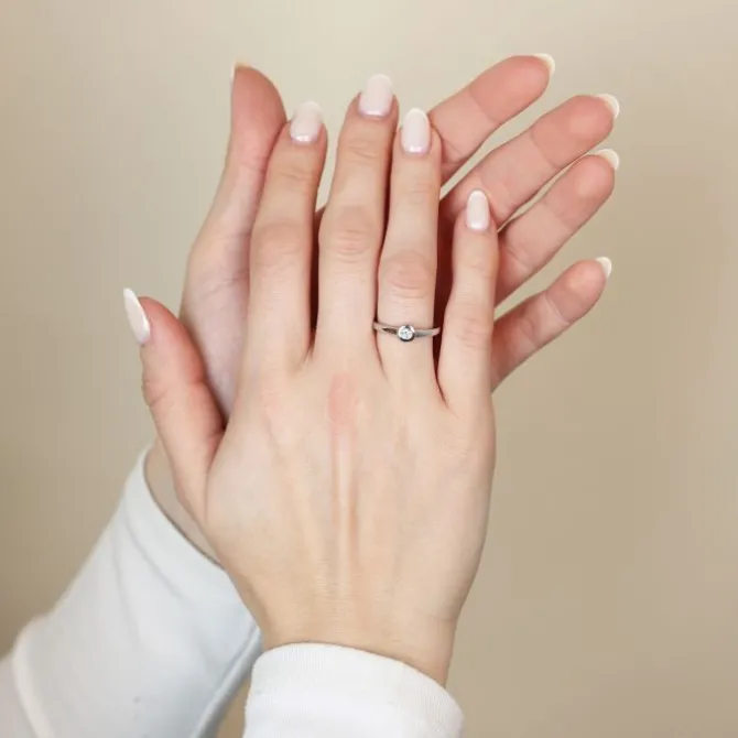 Diamant Ring Weißgold 585 Brillant 0,15 ct.