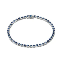 Diamant Saphir Armkette Weißgold 585