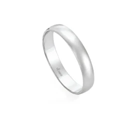 Ehering Wei&szlig;gold 585, l&auml;ngsmattiert