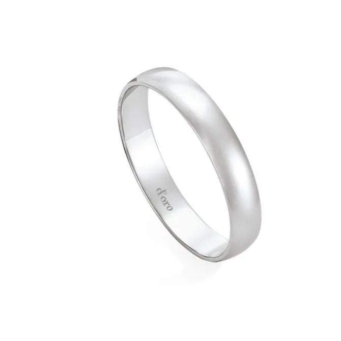 Ehering Weißgold 585, längsmattiert