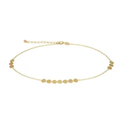 Fußkettchen "Plättchen" Gold 585