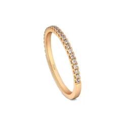 Halbmemory Ring Ros&eacute;gold 585 Brillanten 0,187 ct.