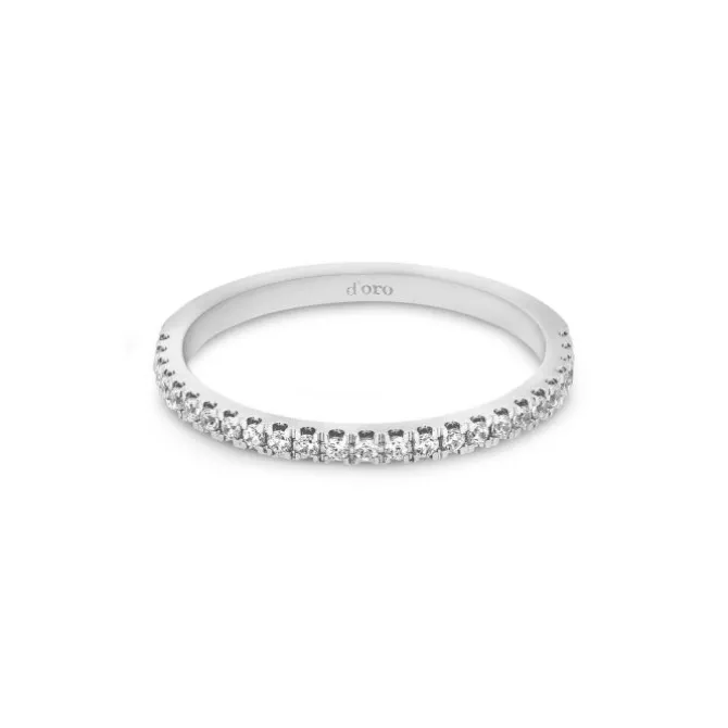 Halbmemory Ring Weißgold 585 Brillanten 0,187ct.