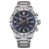 Herr Chronograph "CHRONO" Eco Drive Stahl