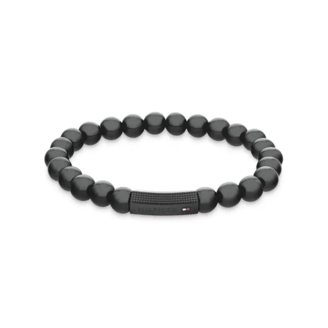Herren Armband "BEADS" Stahl Onyx