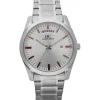 Herren Armbanduhr silberfarben Stahl