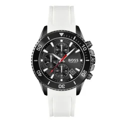 Herren Chronograph "ADMIRAL" Quarz Silikon weiß