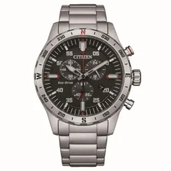 Herren Chronograph "CHRONO" Eco Drive Stahl