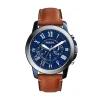 Herren Chronograph "GRANT" Quarz Leder braun