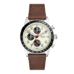 Herren Chronograph "SPORT TOURER" Quarz Leder braun