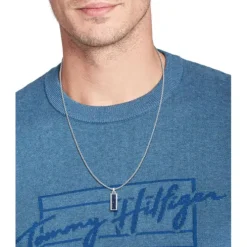 Herren Halskette Stahl Sodalith