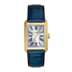 Herren Uhr "CARRAWAY" Quarz Leder blau