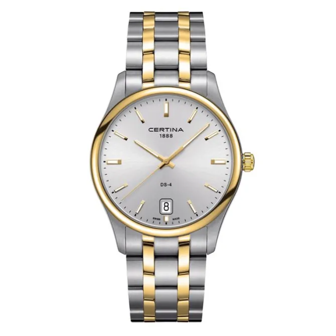 Herren Uhr "DS 4 BIG SIZE" Quarz Stahl bicolor