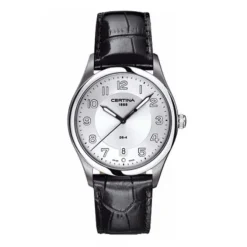 Herren Uhr "DS 4" Quarz Leder schwarz