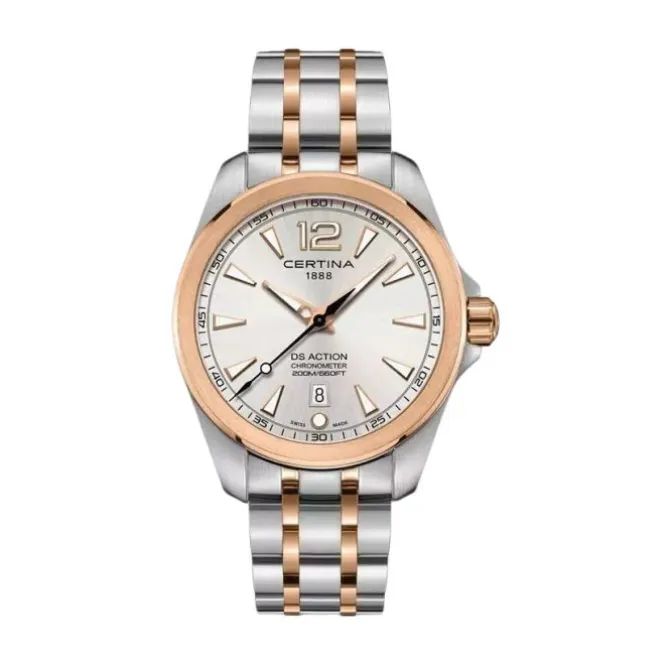 Herren Uhr "DS ACTION" Quarz Stahl bicolor