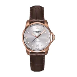 Herren Uhr "DS PODIUM" Quarz Leder braun