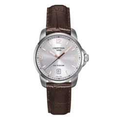 Herren Uhr "DS PODIUM" Quarz Leder braun