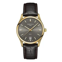 Herren Uhr "DS4" Quarz Leder braun