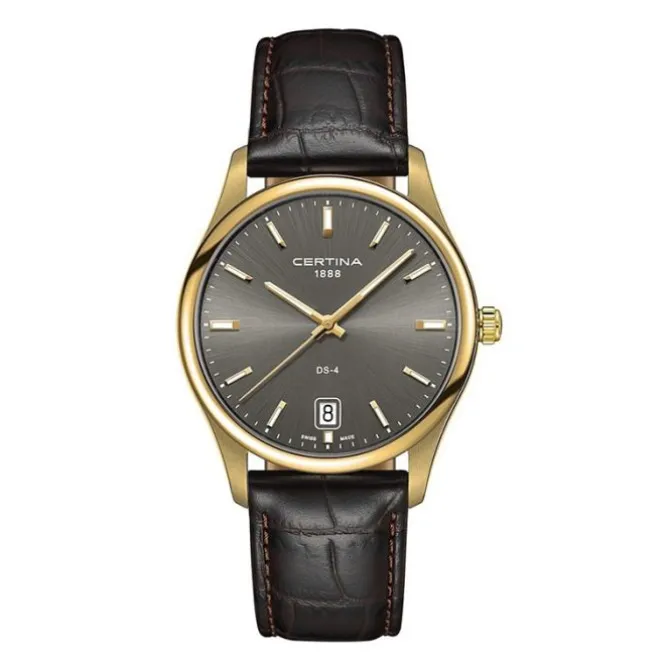 Herren Uhr "DS4" Quarz Leder braun