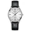 Herren Uhr "DS-8" Quarz Leder schwarz