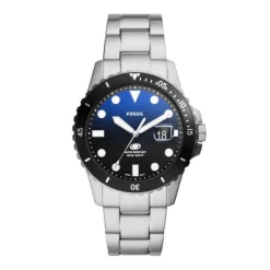 Herren Uhr "FOSSIL BLUE" Quarz Stahl