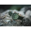 Herren Uhr "FREELANCER" Automatik Leder gr&uuml;n