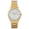 Herren Uhr "HAMBURG" Quarz Stahl gold