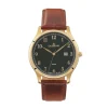 Herren Uhr "HAMBURG" Quarz Leder braun