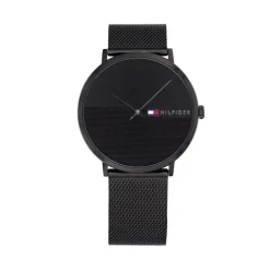 Herren Uhr "JAMES" Quarz Stahl schwarz